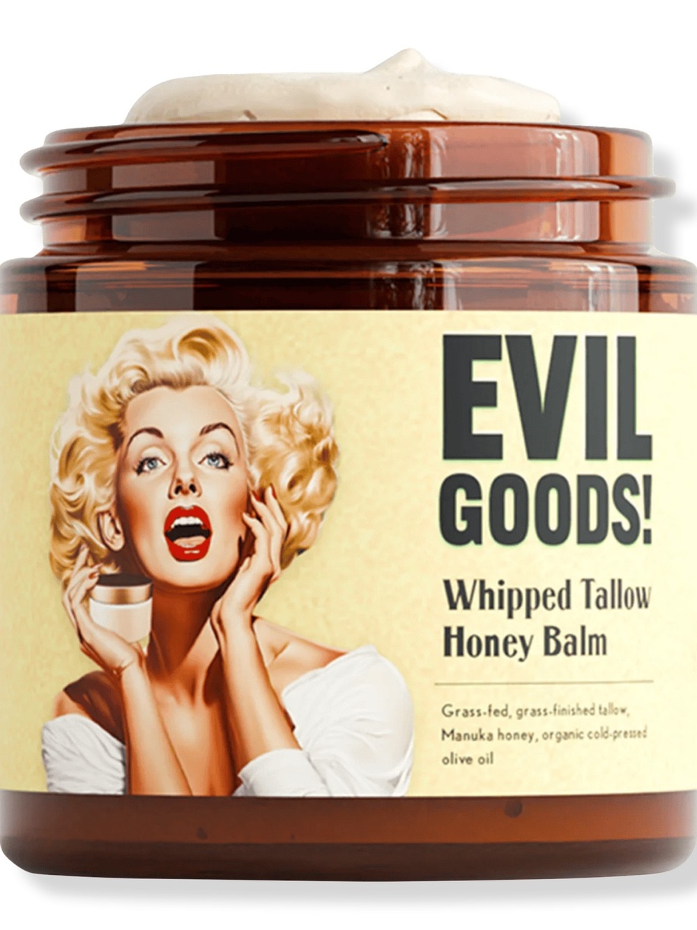 Evil Goods Whipped Grass-Fed Beef Tallow Balm- 4.23 oz/ 120 gm NWT